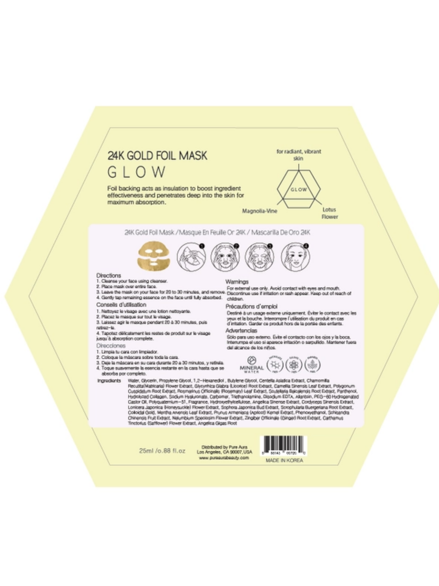 PURE AÜRA 24K GOLD FOIL MASK