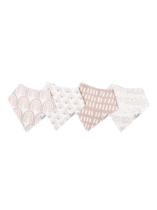 COPPER PEARL BANDANA BIBS IN BLISS - THE LITTLE EAGLE BOUTIQUE