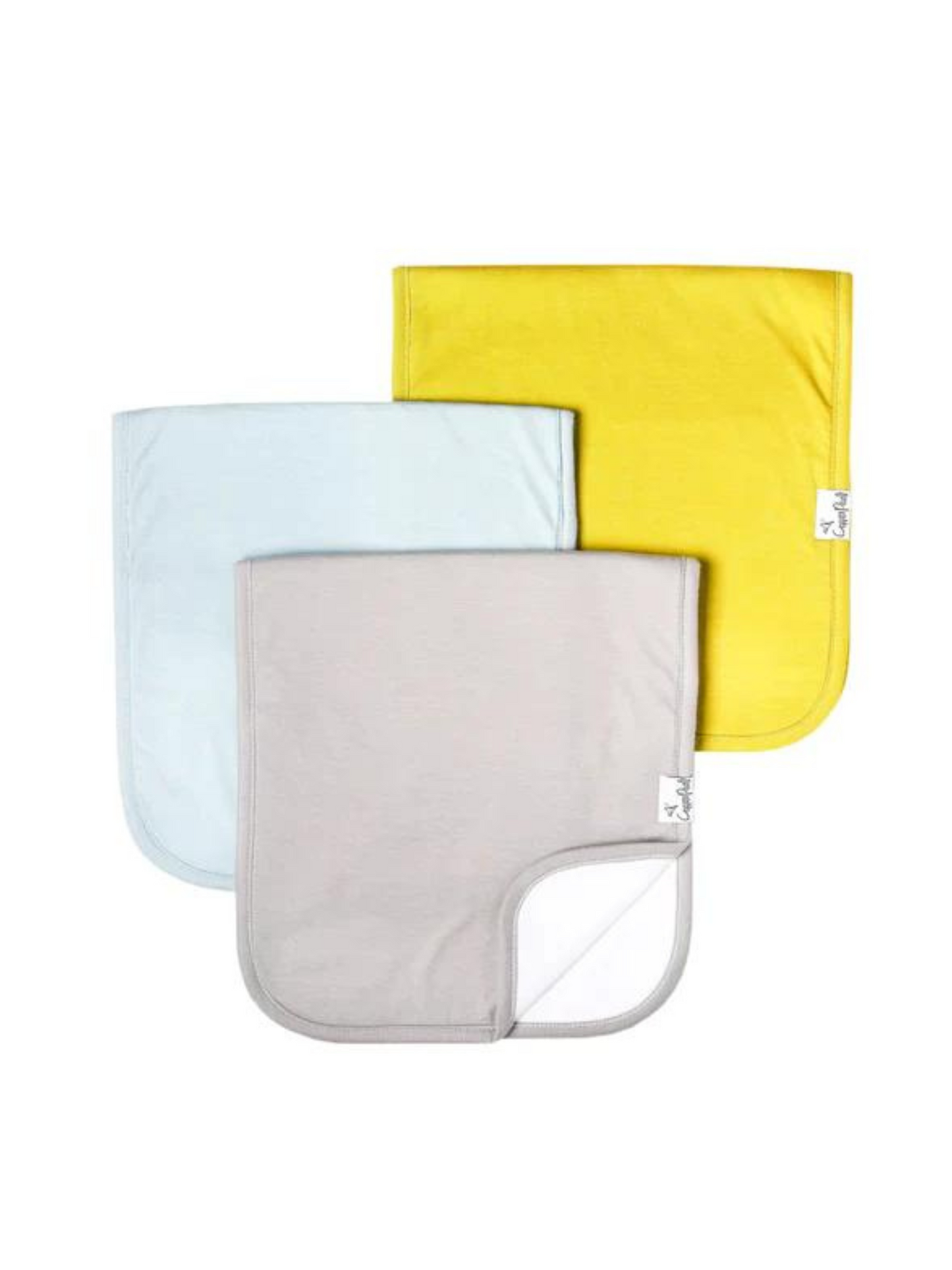 COPPER PEARL BURP CLOTH SET IN STONE - THE LITTLE EAGLE BOUTIQUE