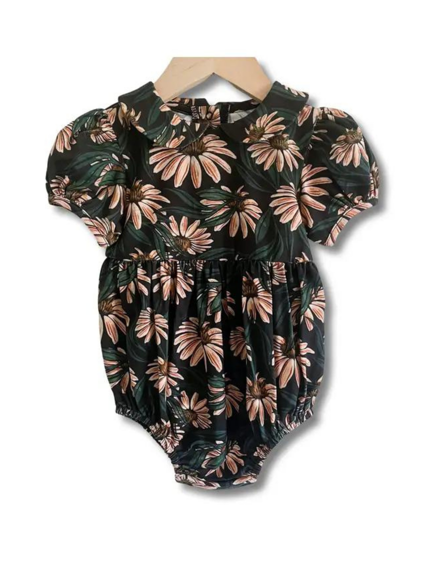 BABYGIRLS DAISY BUBBLE ROMPER - THE LITTLE EAGLE BOUTIQUE