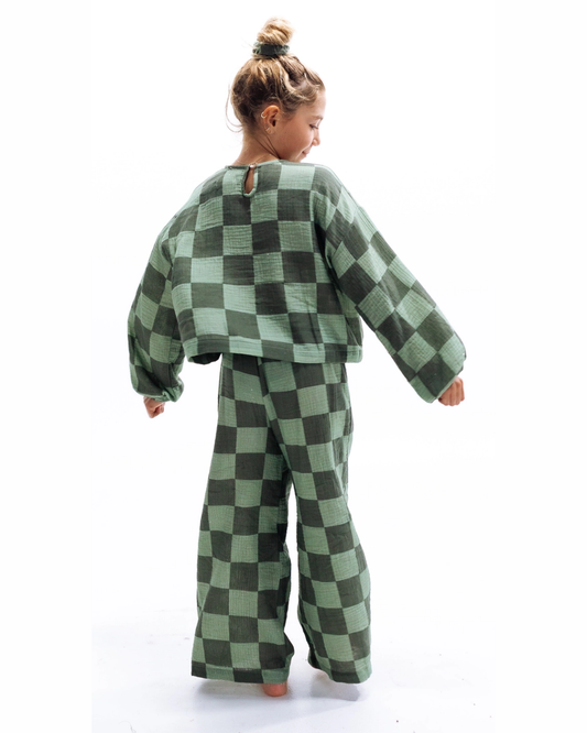 EVERGREEN CHECKERED SET