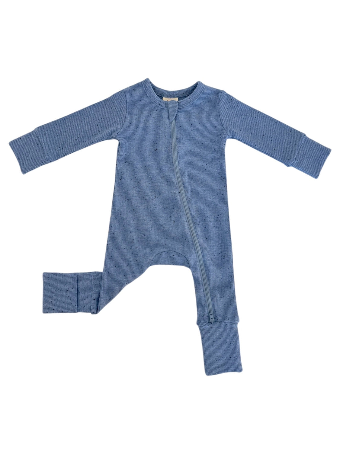 2-WAY ZIP ROMPER X BLUE SPECKLE