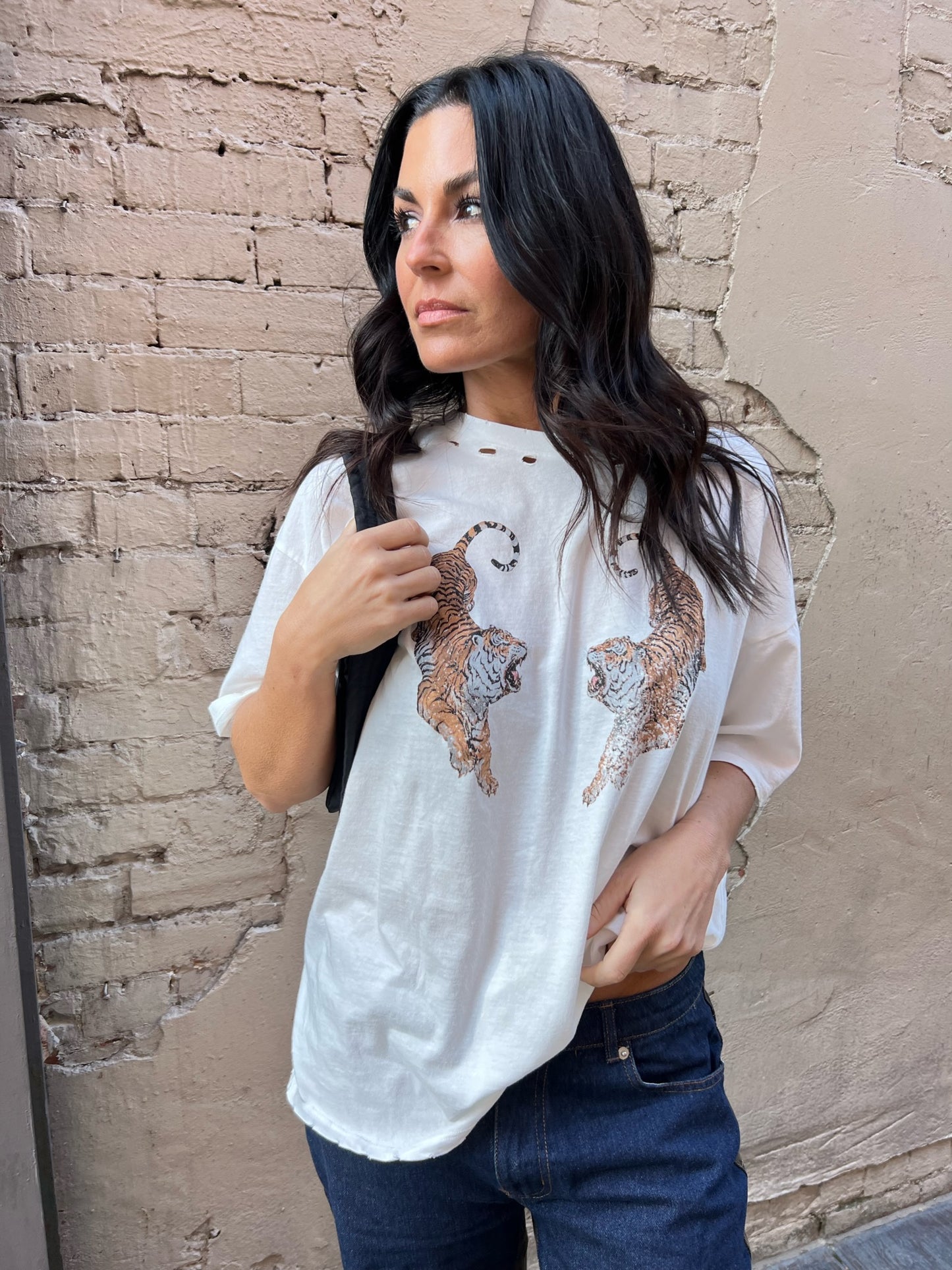 distressed graphic tee
