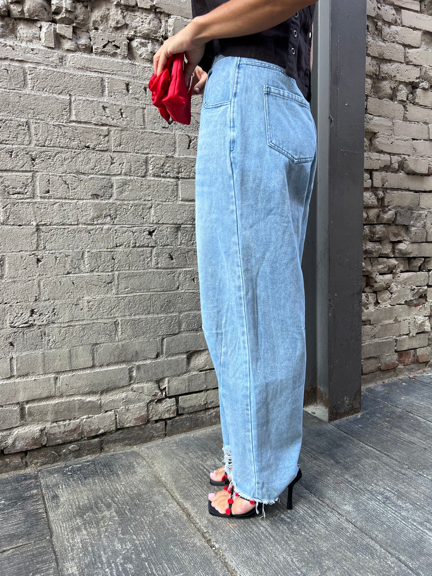 baggy denim jeans