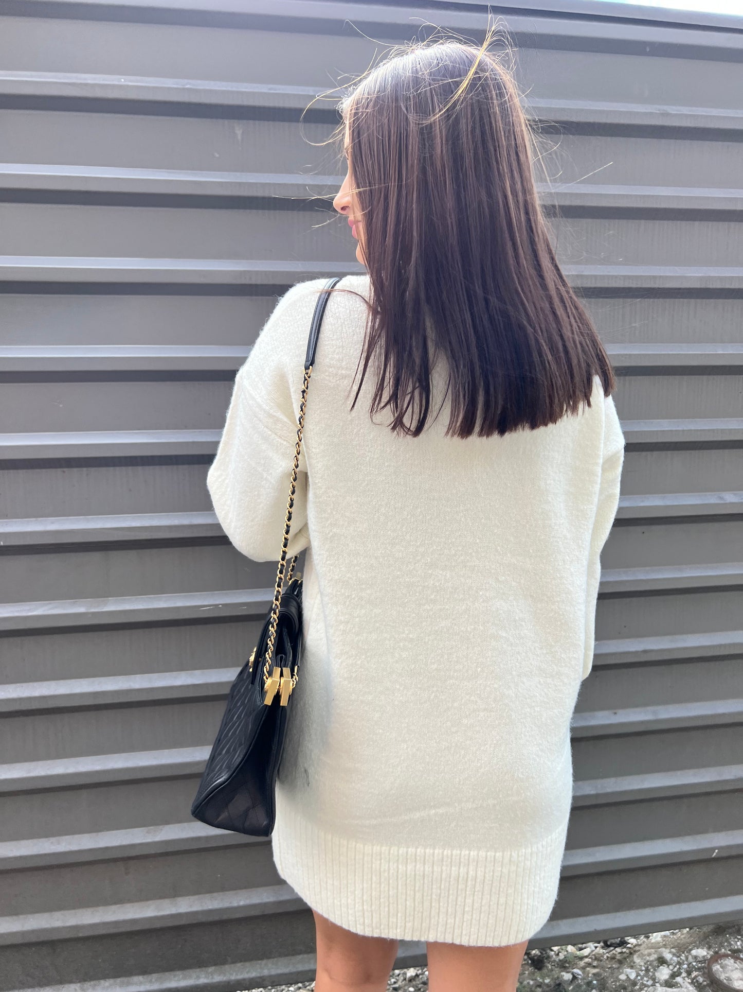 IVORY TURTLENECK SWEATER DRESS - THE HIP EAGLE BOUTIQUE