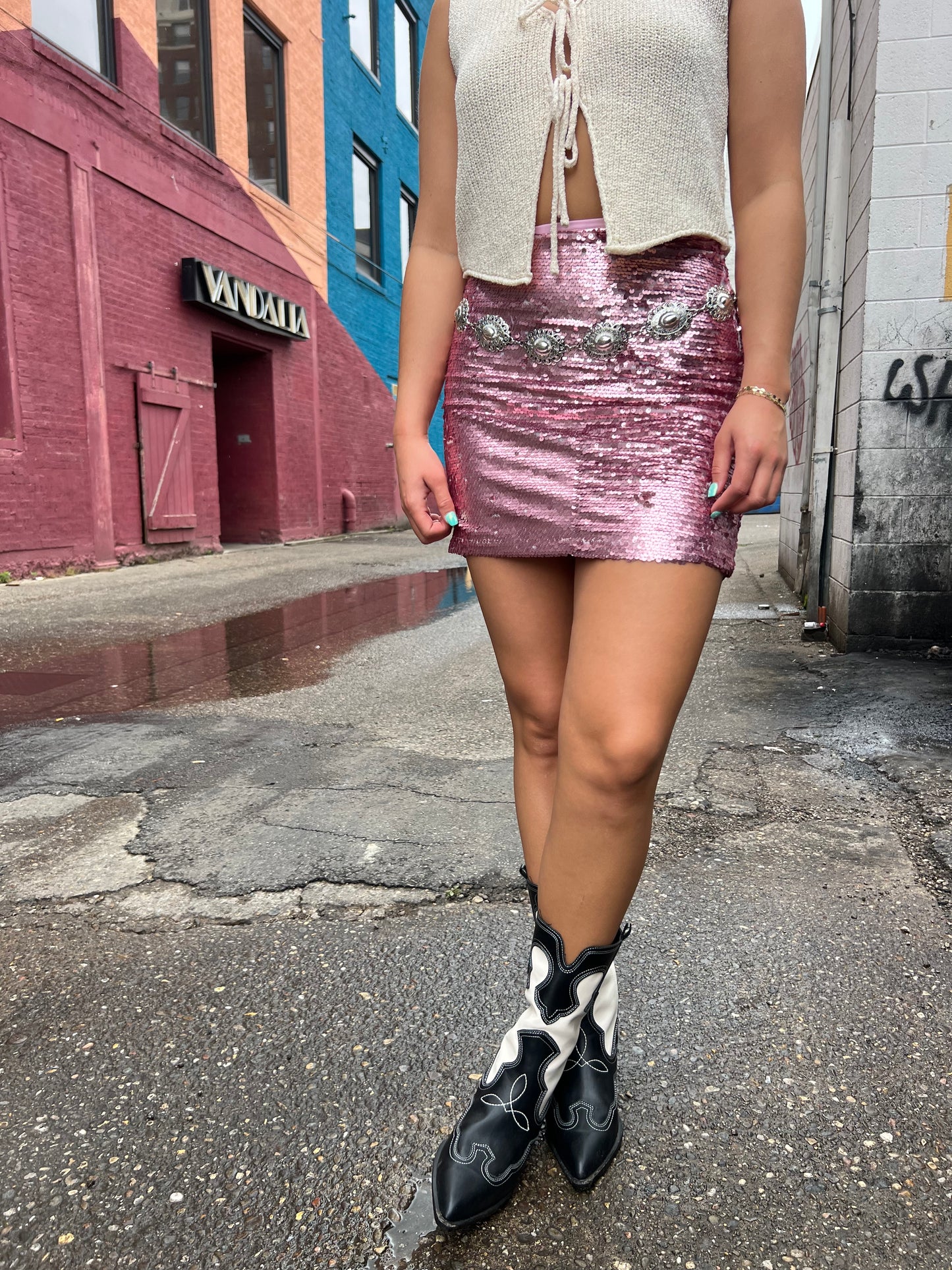 DISCO QUEEN SEQUIN MINI SKIRT