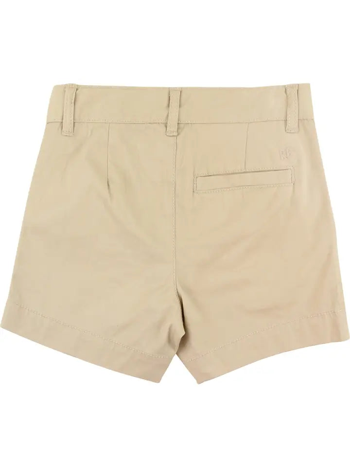 BOYS KHAKI STRETCH CHINO SHORTS
