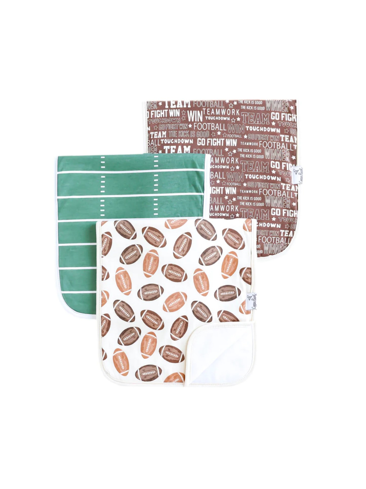 COPPER PEARL BURP CLOTHS IN BLITZ - THE LITTLE EAGLE BOUTIQUE