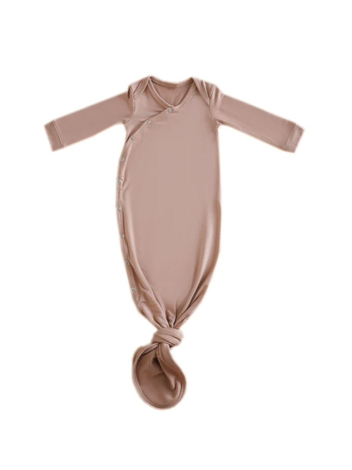 COPPER PEARL KNOTTED GOWN IN PECAN - THE LITTLE EAGLE BOUTIQUE