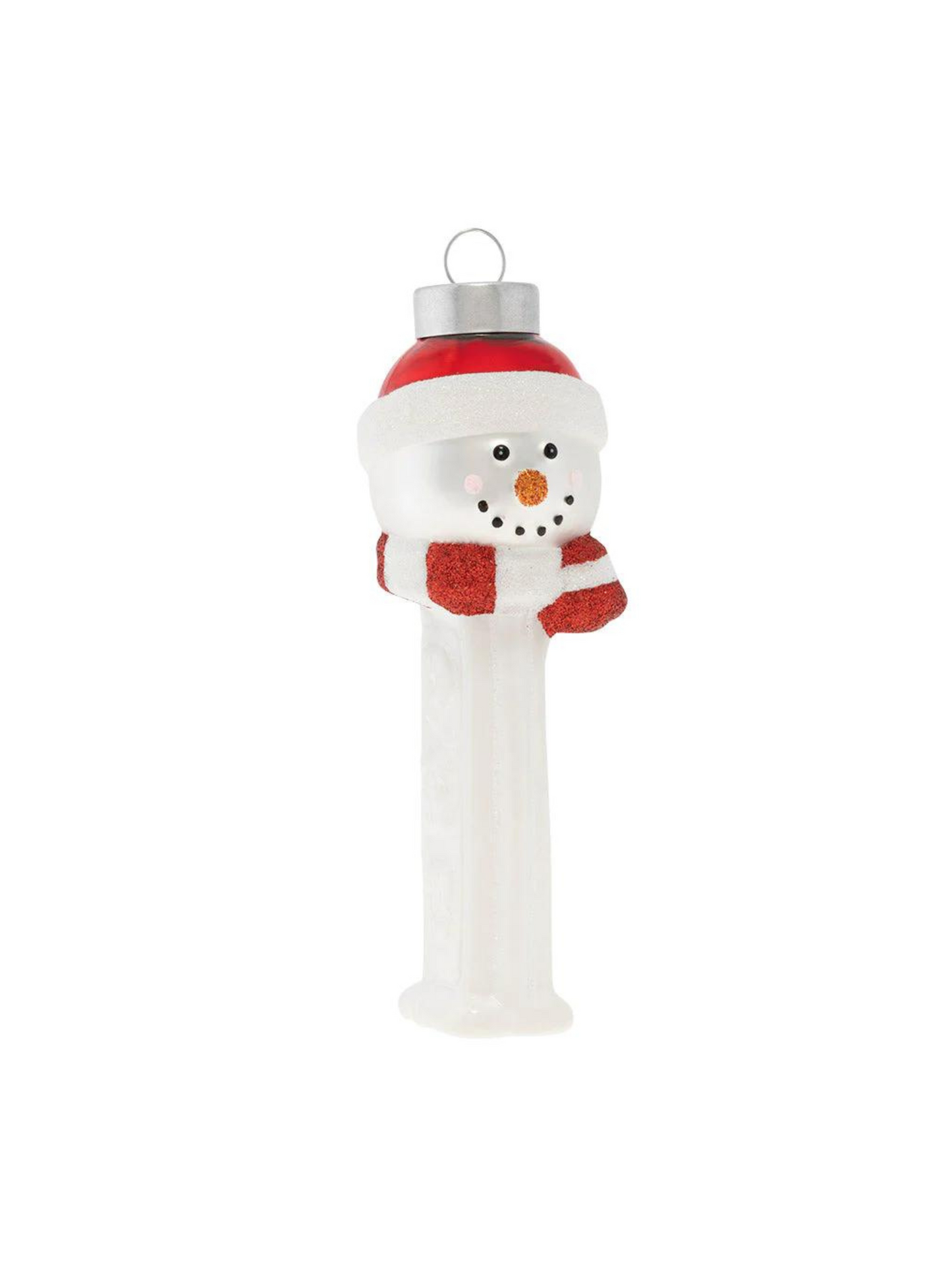 KAT + ANNIE SNOWMAN PEZ DISPENSER ORNAMENT