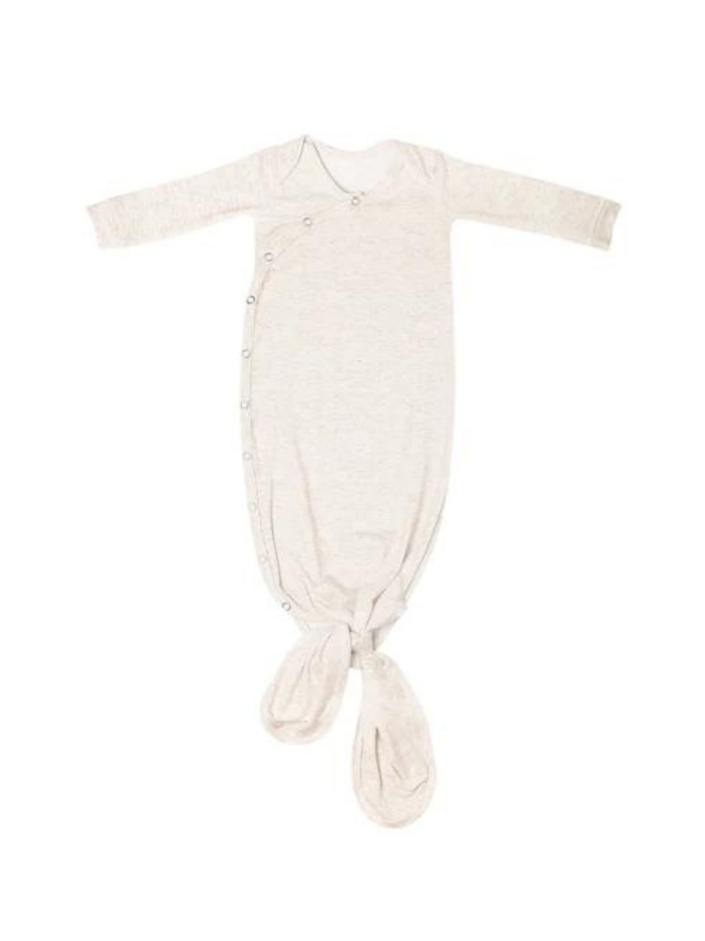 COPPER PEARL NEWBORN KNOTTED GOWN IN OAT