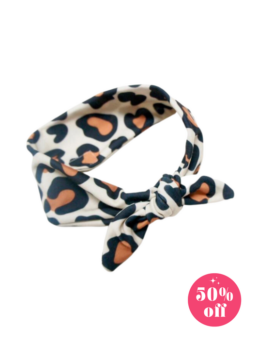 WILLBIRD BABY CHEETAH PRINT KNOT HEADBAND