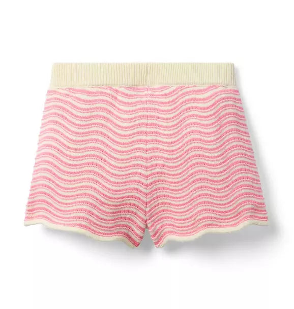 WAVY STRIPED SWEATER SHORT X PINK