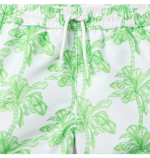 RECYCLED FLORAL SWIM TRUNKS X PALM TREE