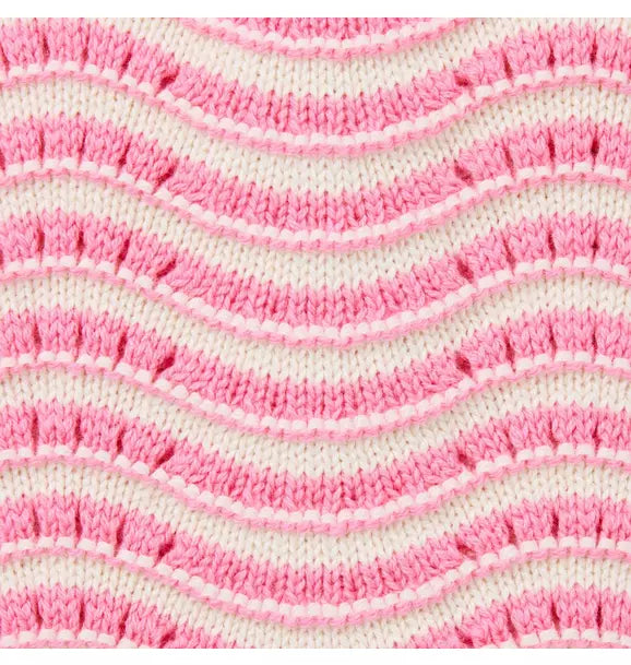 WAVY STRIPED ROMPER X PINK