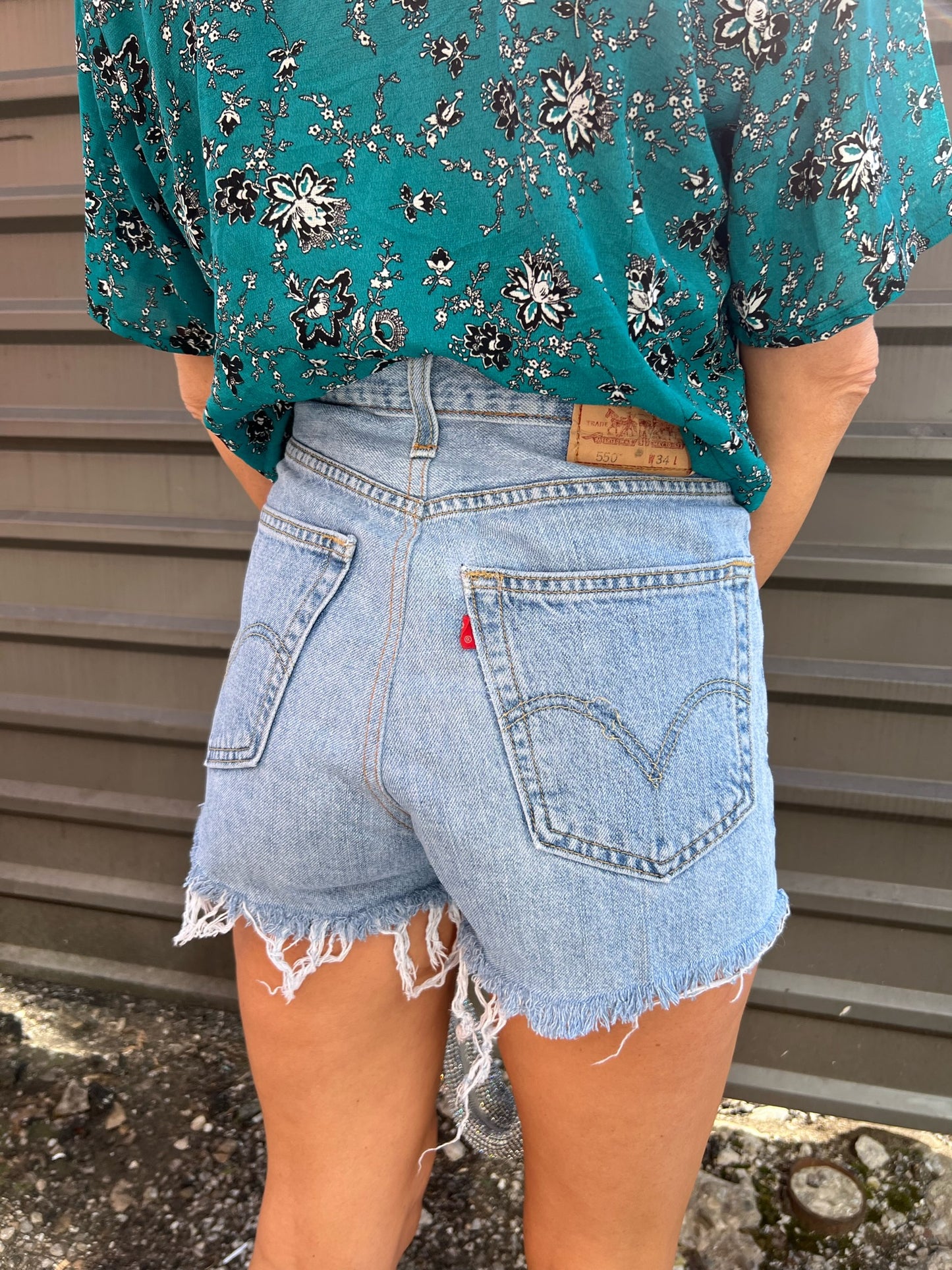 VINTAGE UPCYCLED DENIM SHORTS - THE HIP EAGLE BOUTIQUE