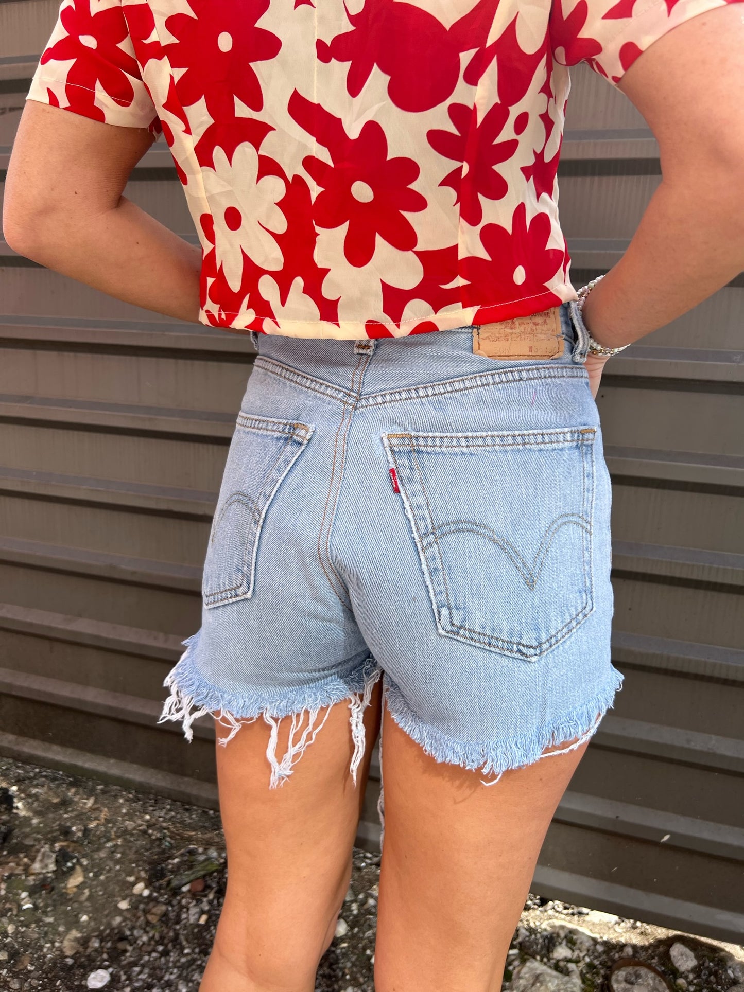 VINTAGE UPCYCLED DENIM SHORTS - THE HIP EAGLE BOUTIQUE
