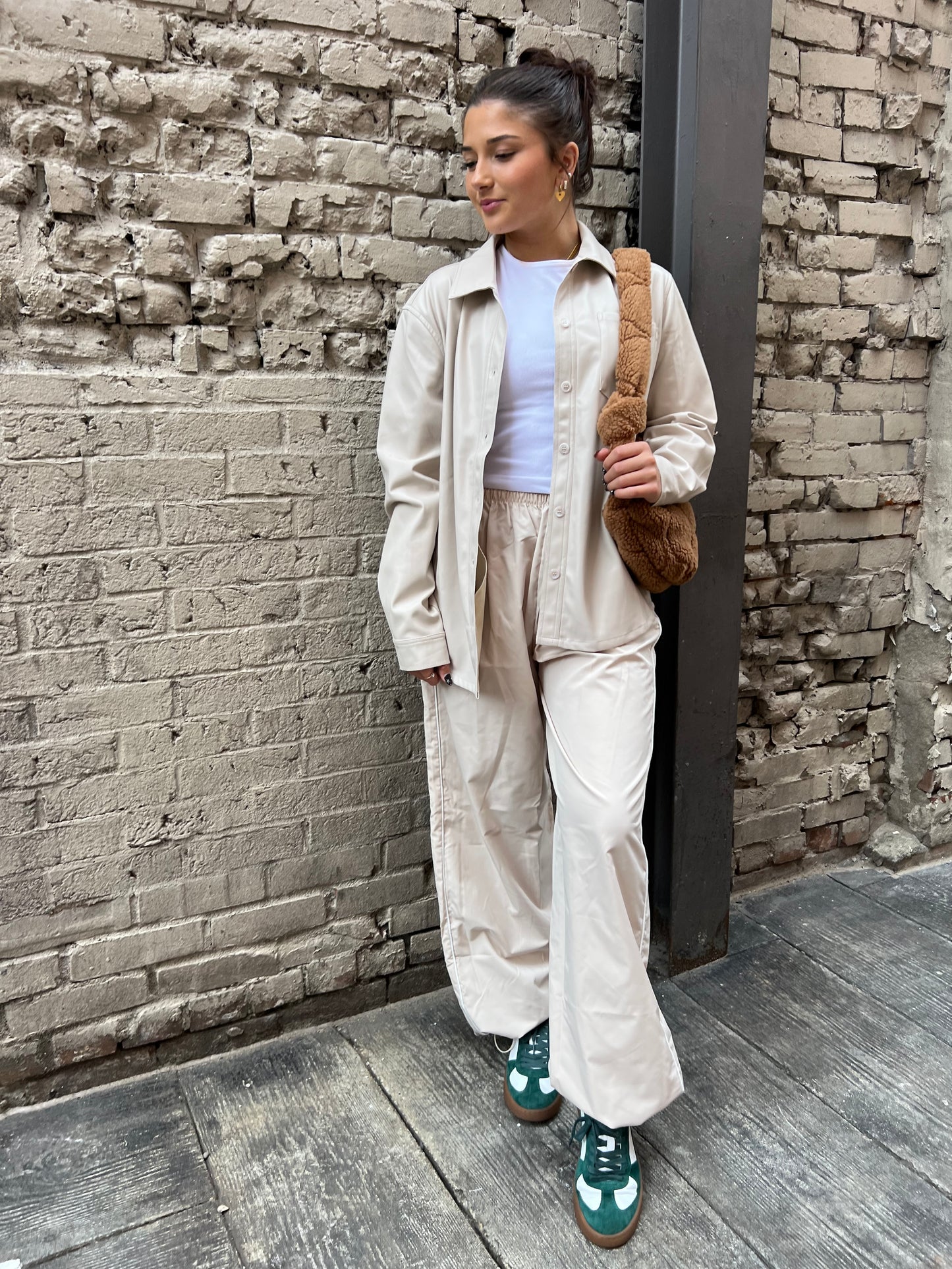 IVORY LEATHER SHACKET - THE HIP EAGLE BOUTIQUE