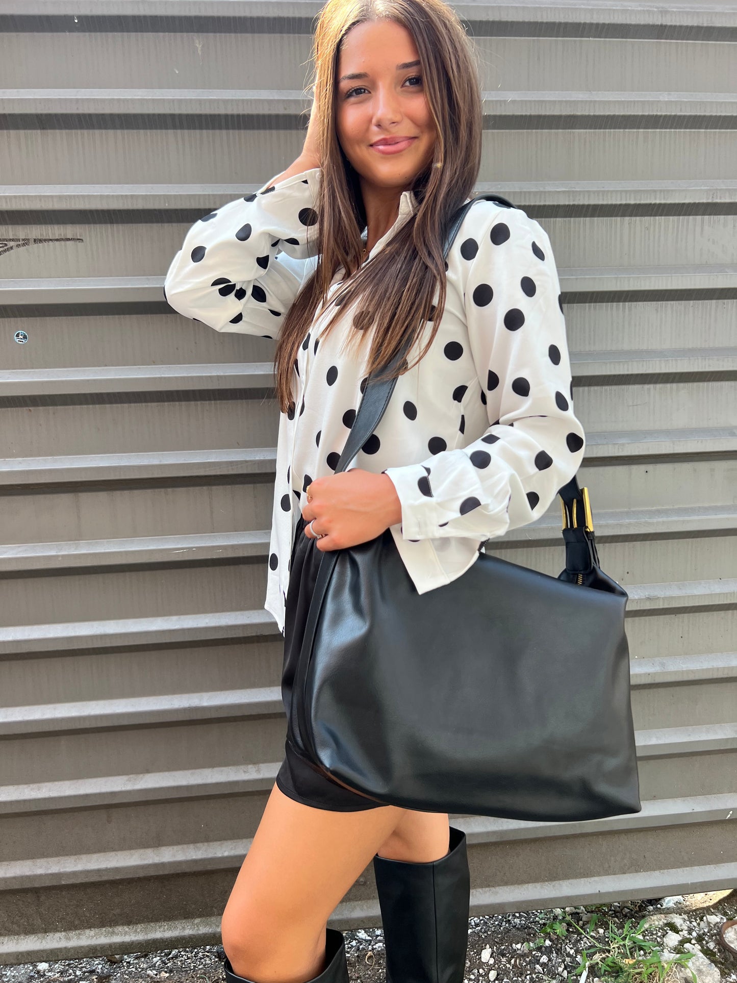 DOTTY BLOUSE - THE HIP EAGLE BOUTIQUE