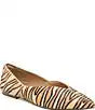 Dolce Vita pointed-toe flats in tan and black tiger print calf hair