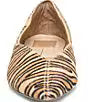 Dolce Vita tiger print calf hair ballet flat with tan and brown stripes