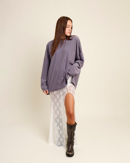 ALWAYS PULLING FOR IT LONG SLEEVE TEE X PURPLE