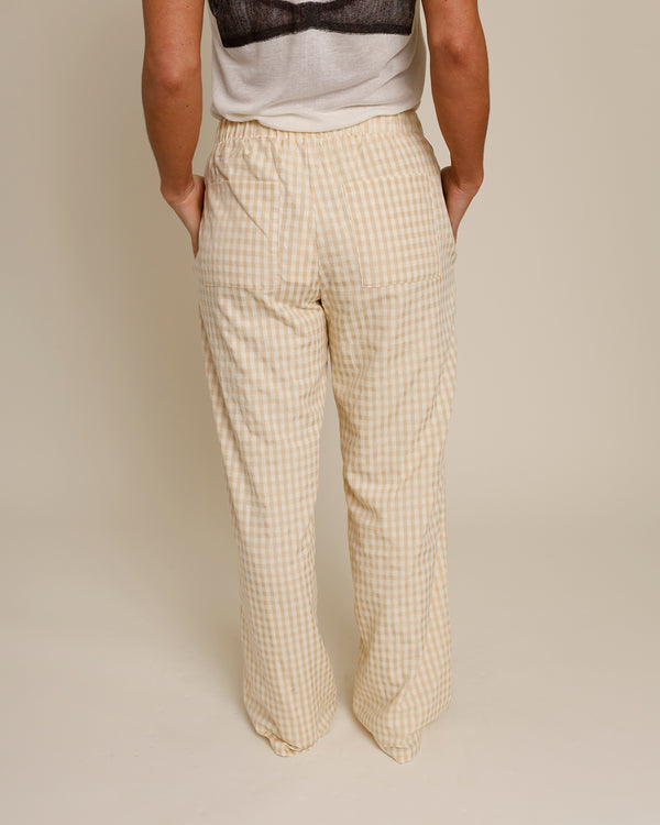 WIDE LEG GINGHAM BOXER PANT