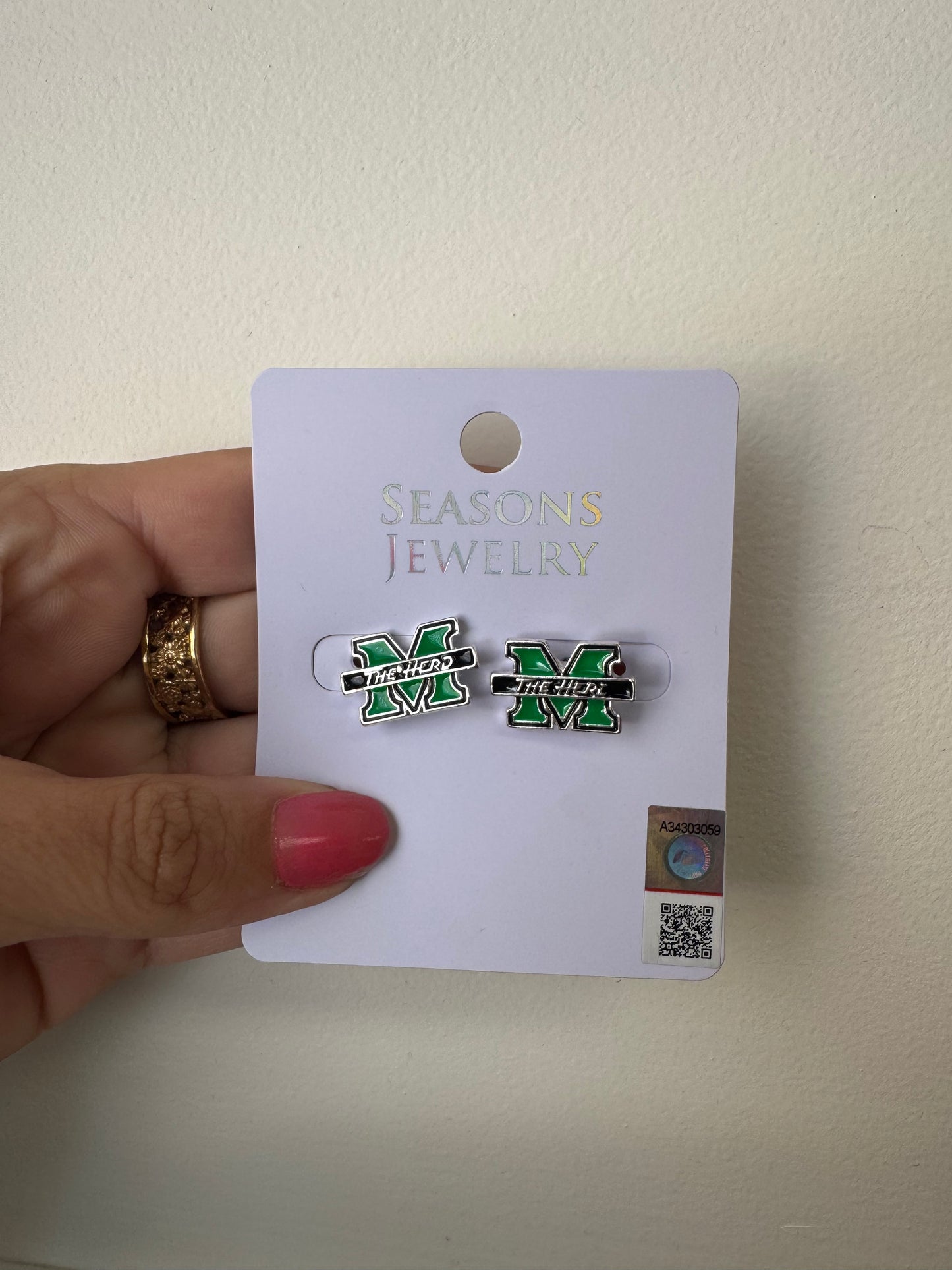MARSHALL ENAMEL STUD EARRINGS