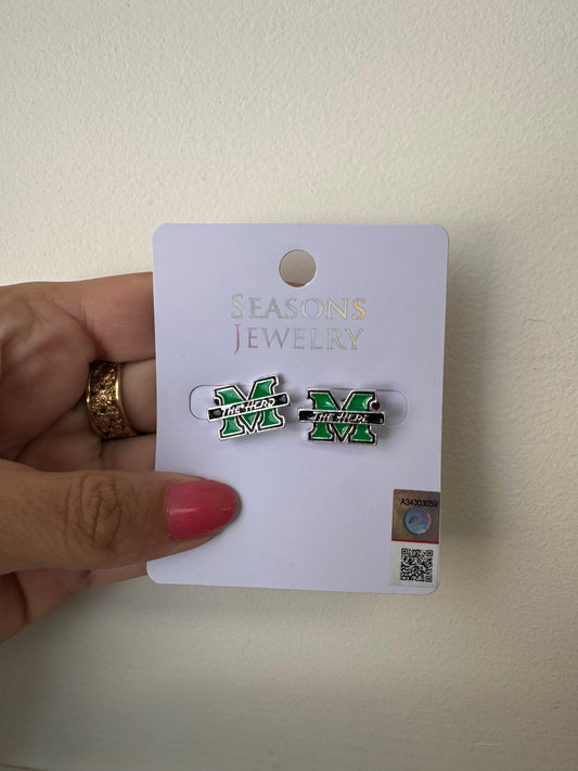MARSHALL ENAMEL STUD EARRINGS