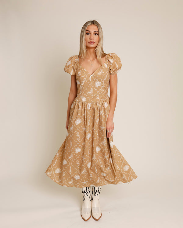 SULLIVAN SEASHELL MIDI DRESS