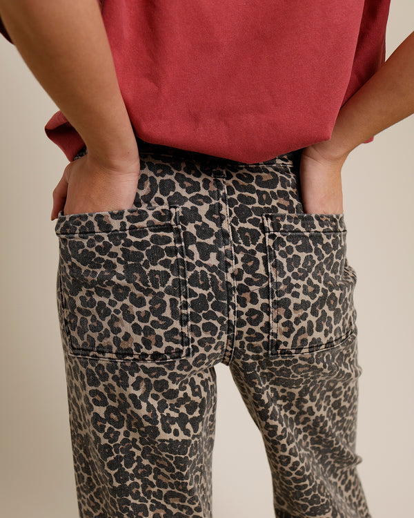 LEOPARD MUSE WIDE LEG JEANS