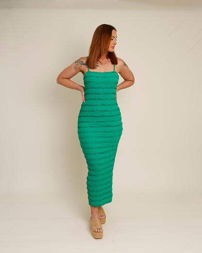 JUNIPER TEXTURED MIDI DRESS