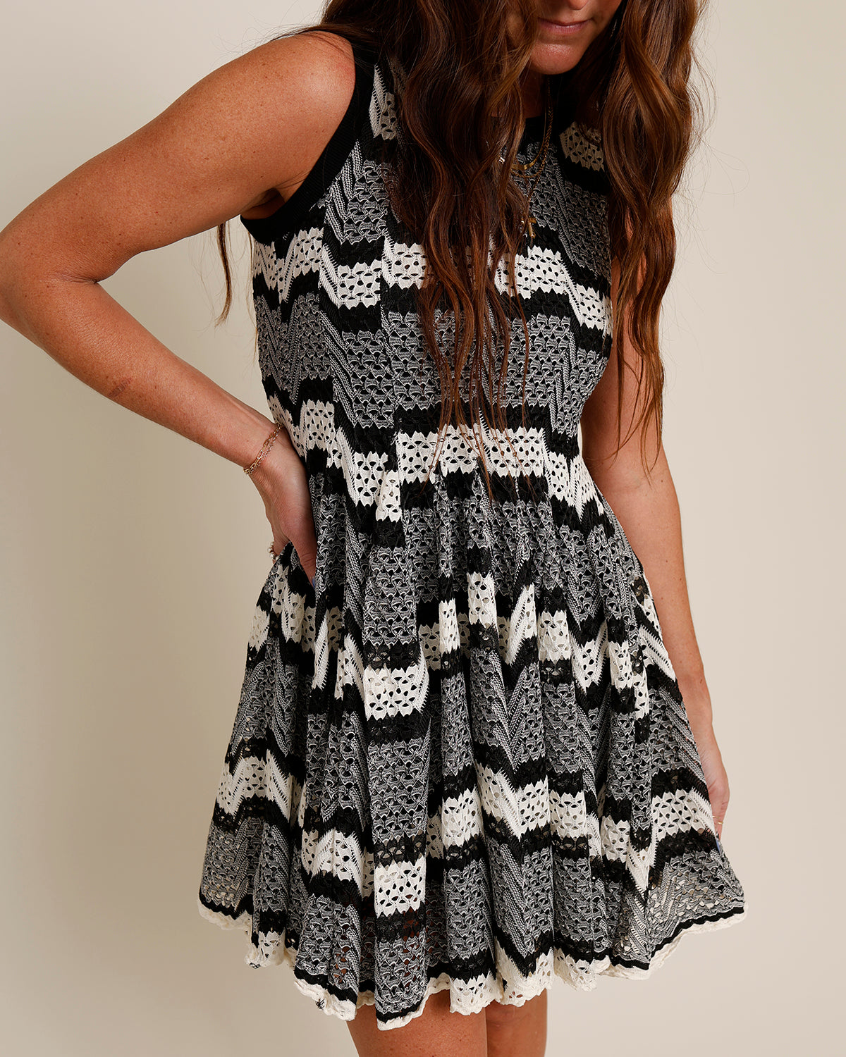 GENESIS CROCHET MINI DRESS