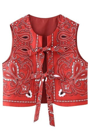 PATRIOT TIE-FRONT TOP