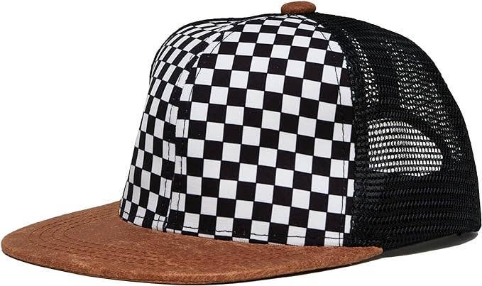 BOYS CHECKER TRUCKER HAT