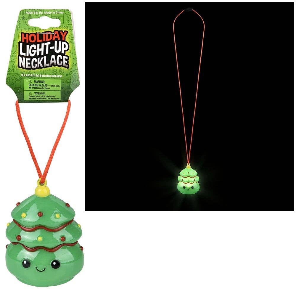 LIGHT UP CHRISTMAS TREE NECKLACE