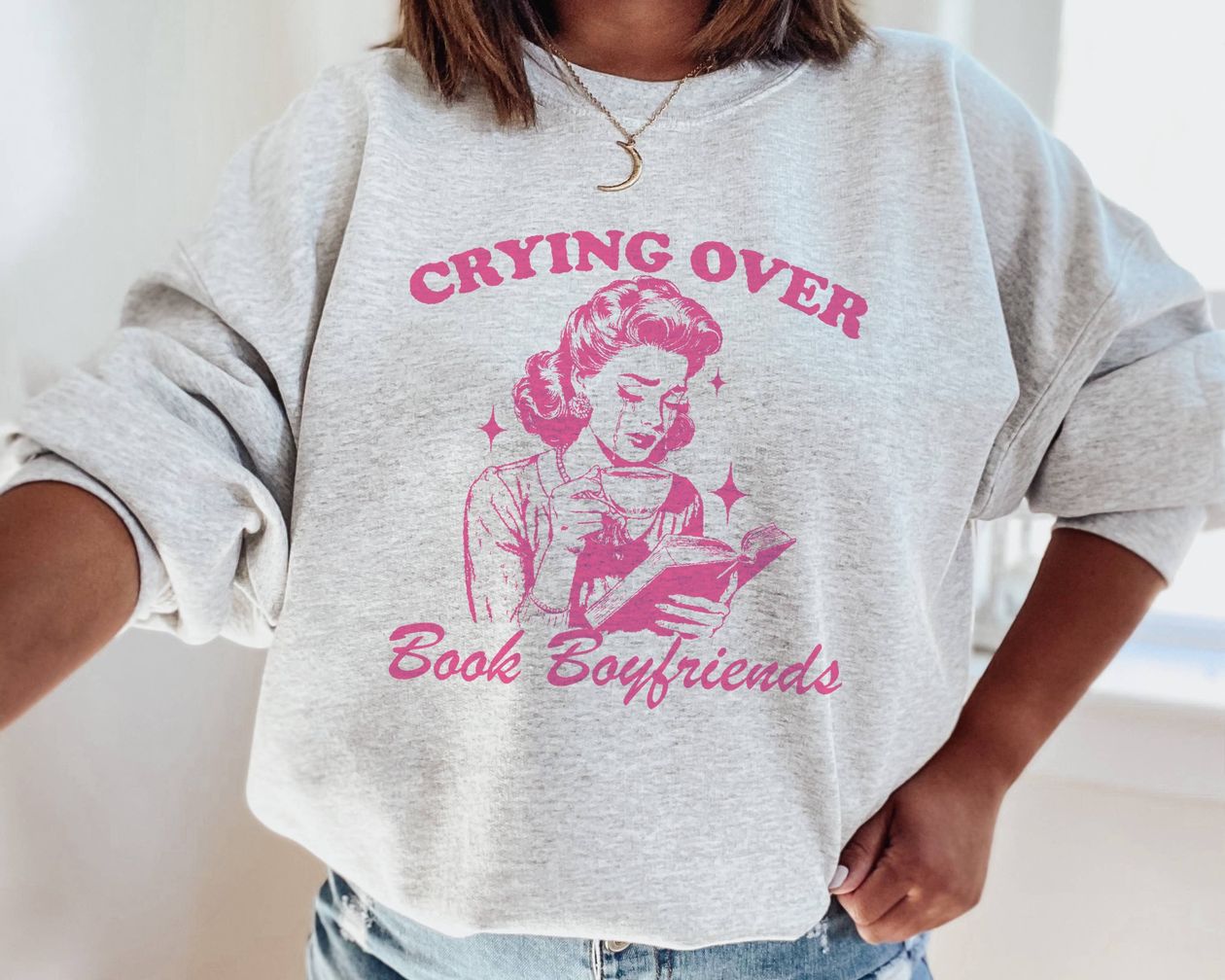 BOOK BOYFRIEND CREWNECK SWEATSHIRT