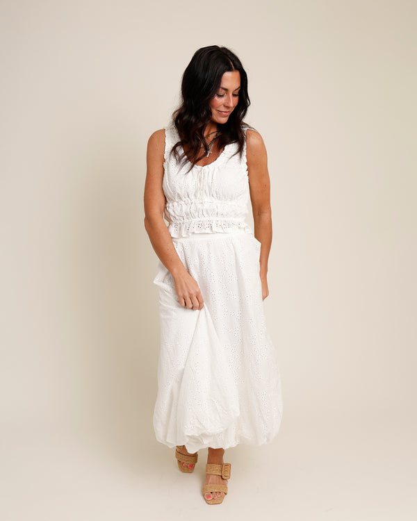 ASTR THE LABEL KISSEL EYELET TOP