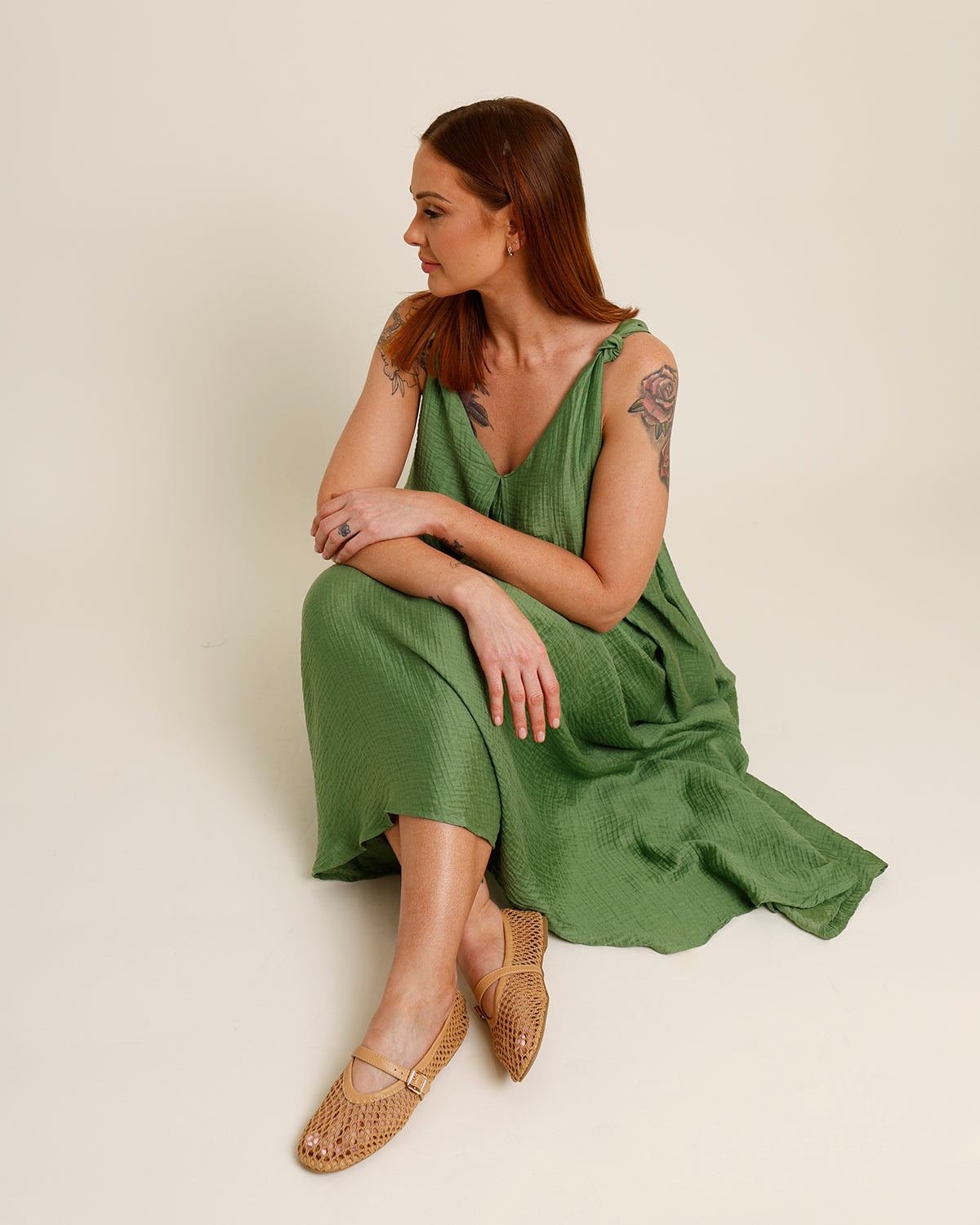 FRNCH LAURIA TWIST STRAP TEXTURED MAXI DRESS