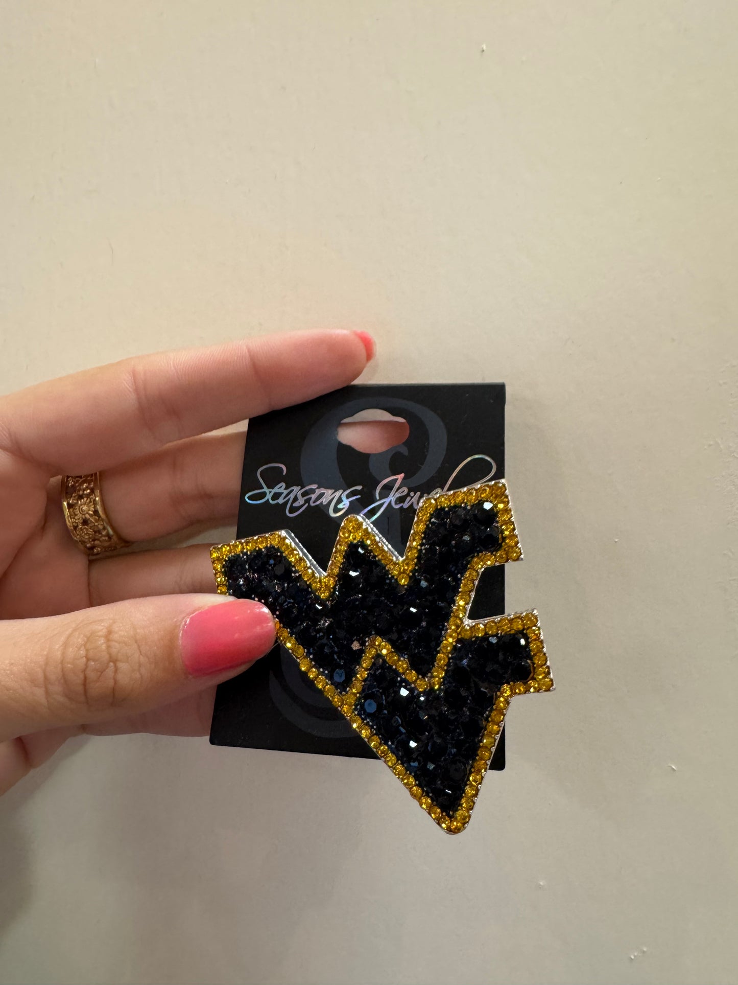 WEST VIRGINIA CRYSTAL LOGO PIN
