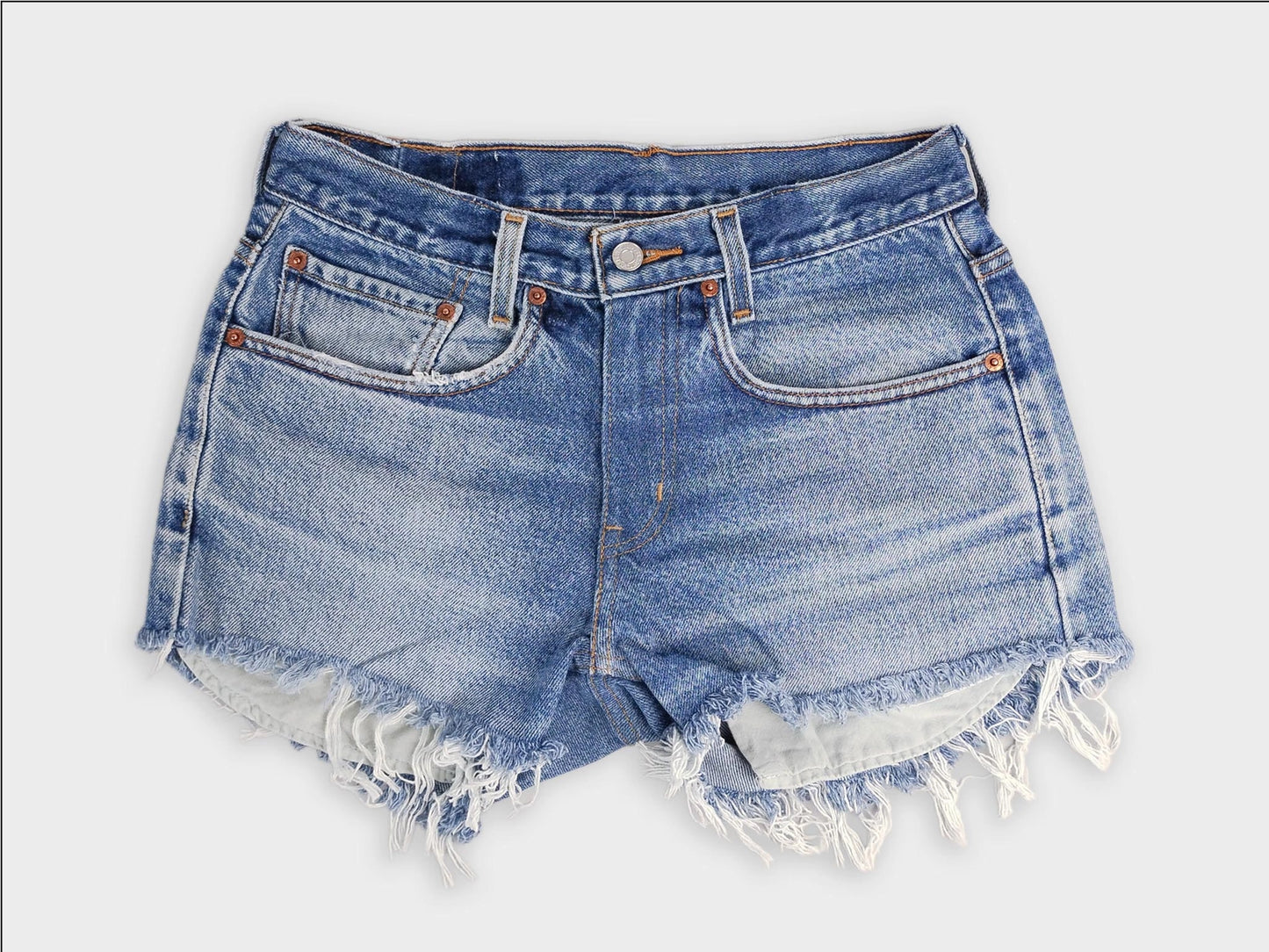 LEVI'S UPCYCLED LOW RISE DENIM SHORTS