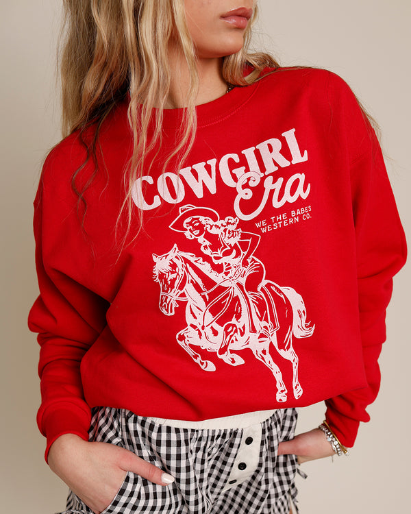 COWGIRL ERA GRAPHIC CREWNECK SWEATSHIRT