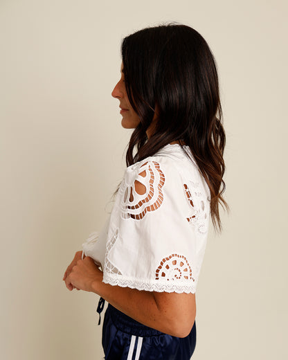 STELLA TIE-FRONT BLOUSE