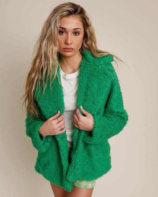 3RD AVE KELLY GREEN TEDDY COAT