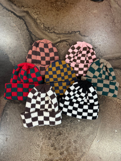 CHECKERED BEANIES