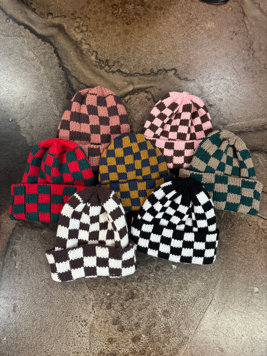 CHECKERED BEANIES