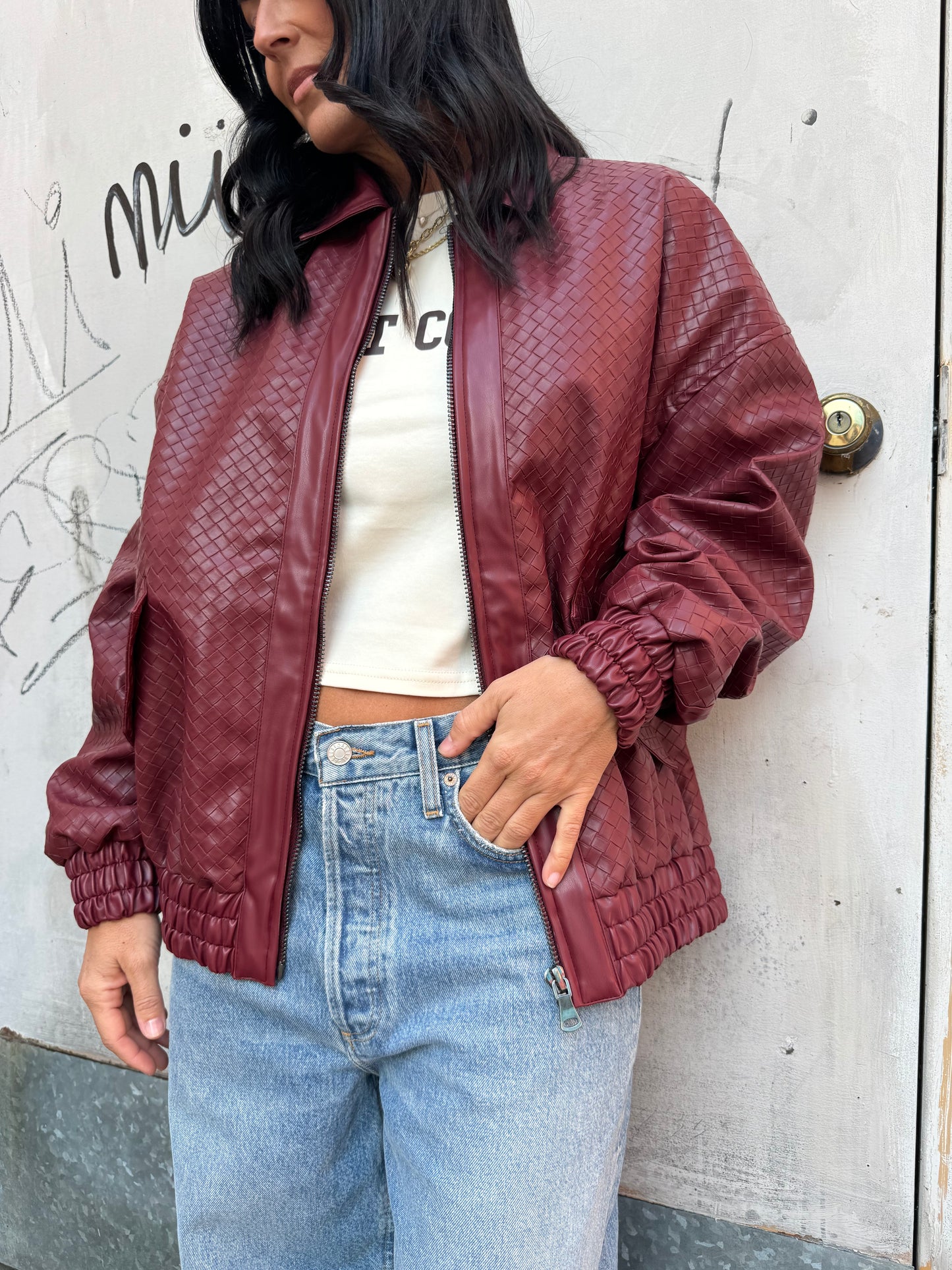 STREETSTYLE BURGANDY BOMBER