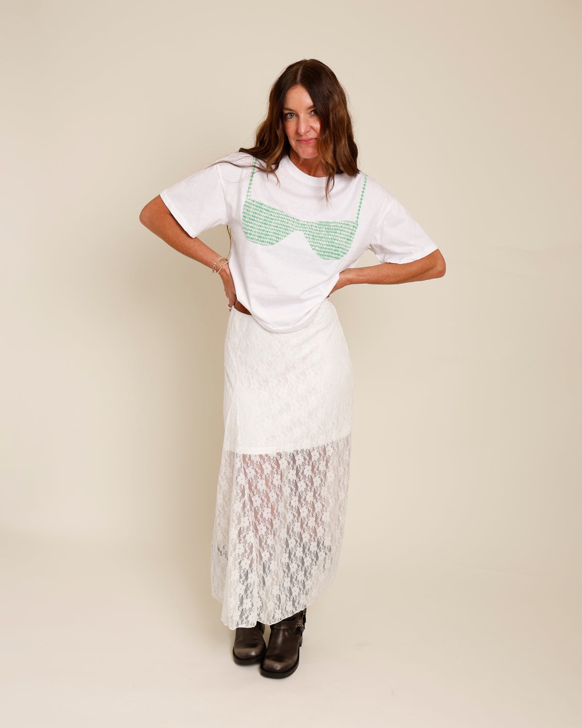 BONDI SMOCKED BIKINI TOP SHIRT