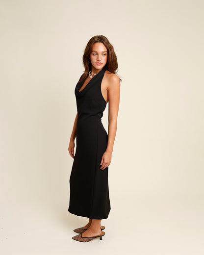 ASTR THE LABEL ALANNA HALTER COWL NECK DRESS