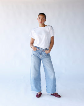 AGOLDE LOW CURVE CROP JEAN IN FORCE